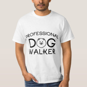 Professional Dog Walker Cute Puppy T Pet Lover  T-Shirt