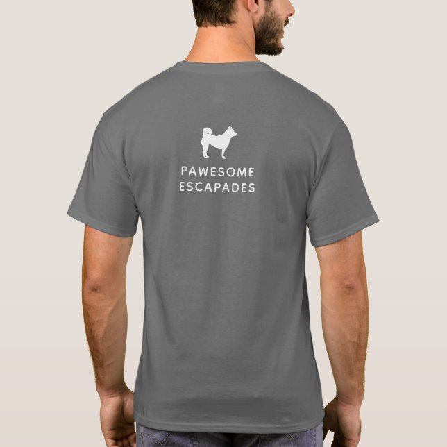 Professional Dog Walker Gray T-Shirt (Back)