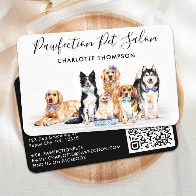 Professional Dog Walker Pet Sitter Dog Groomer Business Card (Creator Uploaded)