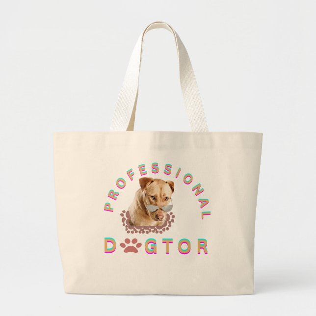 Professional Dogtor Large Tote Bag (Front)