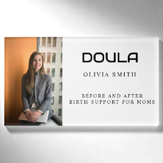 Professional Doula Photo Name Identity Design Tag