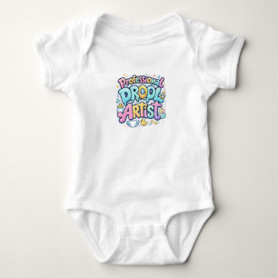 Professional drool artist funny baby bodysuit
