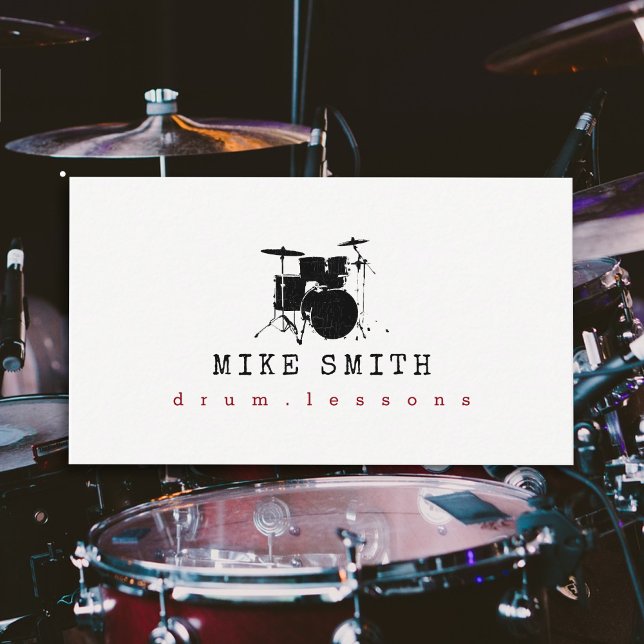 professional drum teacher . drummer business card (Creator Uploaded)