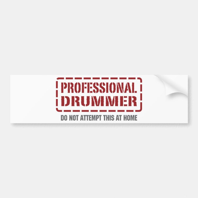 Professional Drummer Bumper Sticker (Front)