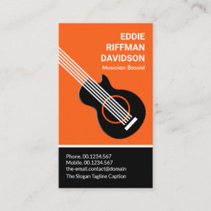 Professional Dual Colour Tone Bassist Musician Business Card