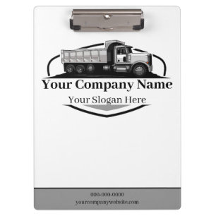 Professional Dump Truck Hauling Company Clipboard