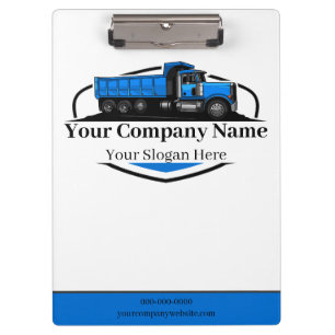 Professional Dump Truck Hauling Company Clipboard