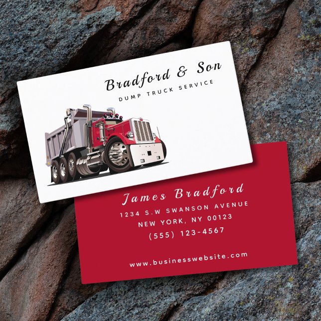 Professional Dump Truck Service Company Business Card (Creator Uploaded)