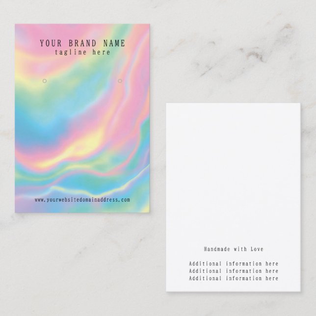 Professional Earring Display Business Card (Front/Back)