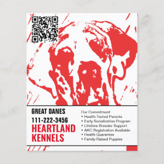 Professional Editable Dog Breeder and Pet Services Flyer