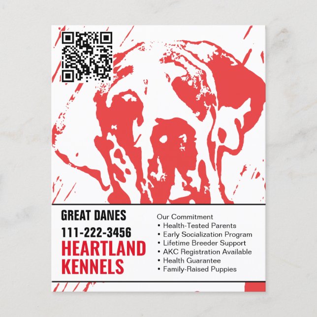 Professional Editable Dog Breeder and Pet Services Flyer (Front)