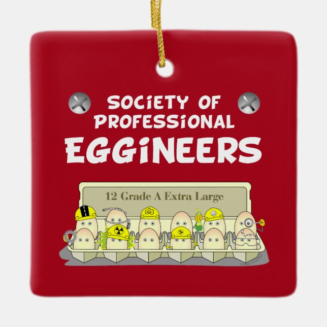 Professional Eggineers Ceramic Ornament (Front)