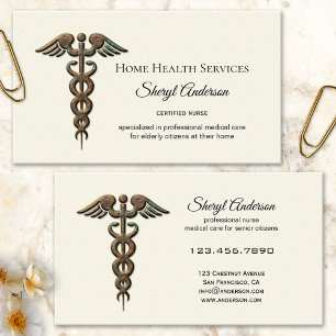 Professional Elderly Care Nurse Business Card