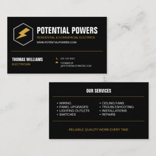 Professional Electrical Company Electrician Business Card