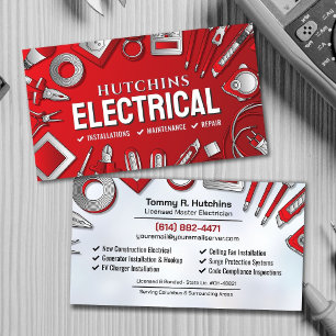 Professional Electrical Contractor - Electrician Business Card