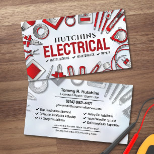 Professional Electrical Contractor - Electrician Business Card