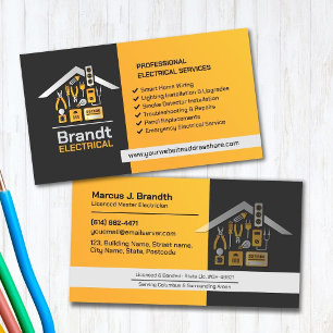 Professional Electrical Contractor - Electrician Business Card