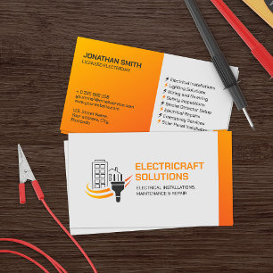 Professional Electrical Contractor - Electrician Business Card