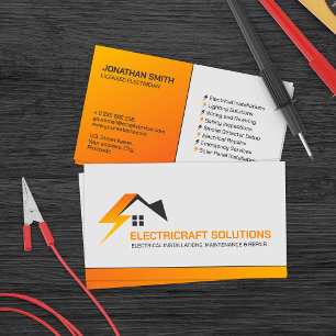 Professional Electrical Contractor - Electrician Business Card
