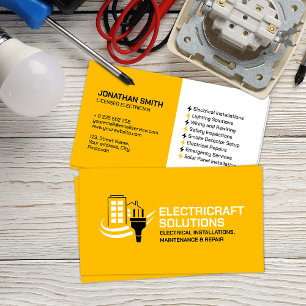 Professional Electrical Contractor - Electrician Business Card
