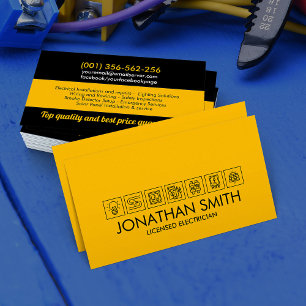 Professional Electrical Contractor - Electrician Business Card