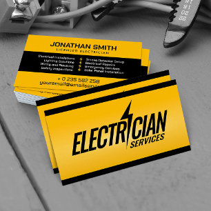 Professional Electrical Contractor - Electrician Business Card