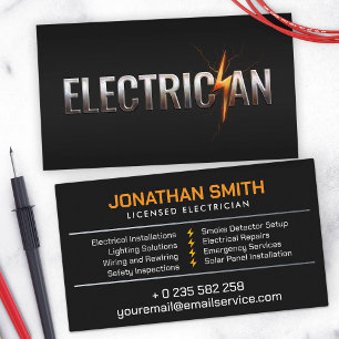 Professional Electrical Contractor - Electrician Business Card