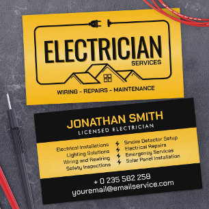 Professional Electrical Contractor - Electrician Business Card