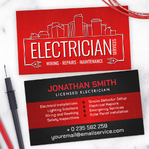 Professional Electrical Contractor - Electrician Business Card