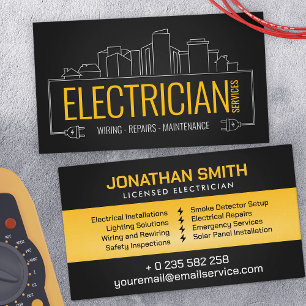 Professional Electrical Contractor - Electrician Business Card