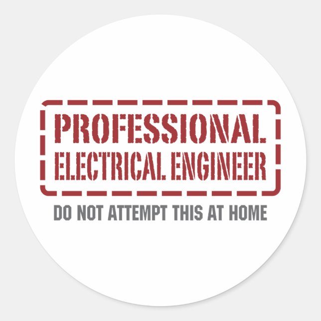 Professional Electrical Engineer Classic Round Sticker (Front)