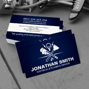 Professional Electrical & Plumbing Contractor  Business Card