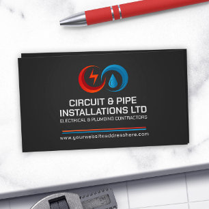Professional Electrical & Plumbing Contractor  Business Card