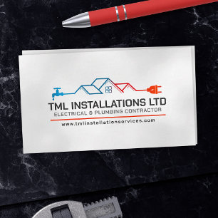 Professional Electrical & Plumbing Contractor  Business Card