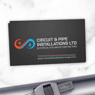 Professional Electrical & Plumbing Contractor  Business Card