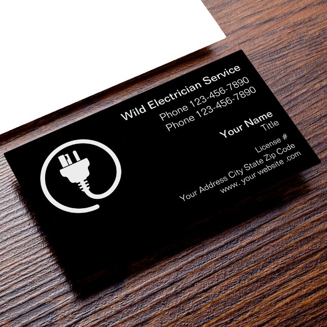 Professional Electrician Logo Template Business Card (Creator Uploaded)