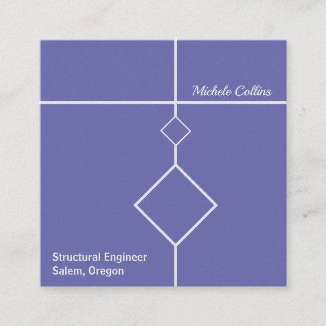 Professional Elegance Square Business Card (Front)