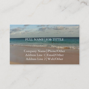 Professional Elegant Beach Relaxation Spa Travel Business Card