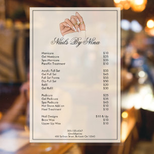 Professional Elegant Beauty Salon Price List 