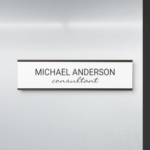 Professional Elegant Black and White Door Sign