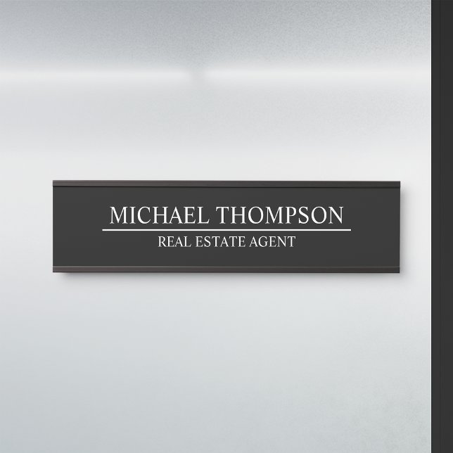 Professional Elegant Black and White Door Sign (Creator Uploaded)