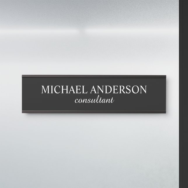 Professional Elegant Black and White Door Sign (Creator Uploaded)
