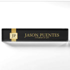 Professional Elegant Black & Gold with Monogram