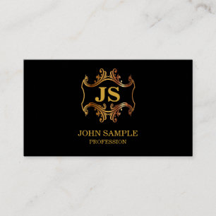 Professional Elegant Black Sophisticated Luxury Business Card