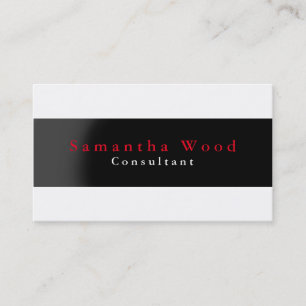 Professional Elegant Black White Minimalist Modern Business Card