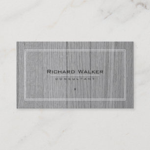 Professional Elegant Black Wood Square Boarder Business Card