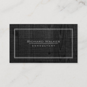 Professional Elegant Black Wood Square Boarder Business Card