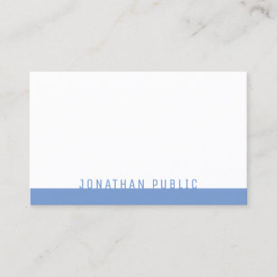 Professional Elegant Blue White Template Modern Business Card