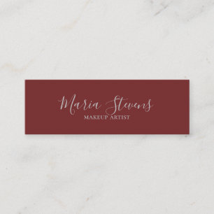 Professional Elegant Burgundy Mini Business Card