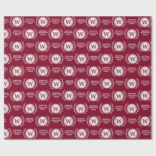 Professional Elegant Business Monogram Gift Wrap